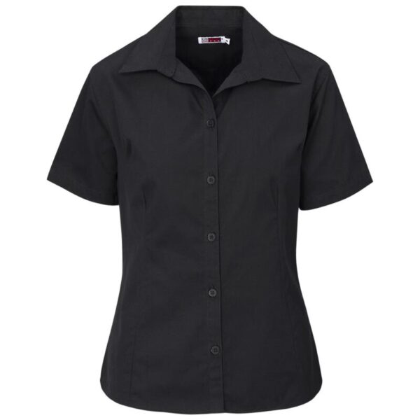 Ladies Short Sleeve Cotton Twill Moderna Shirt - Image 3