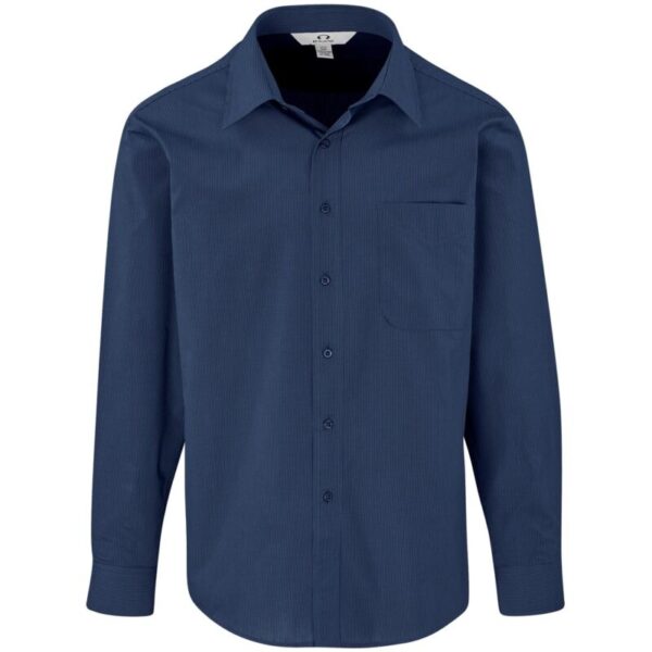 Mens Long Sleeve Micro Check Shirt - Image 2