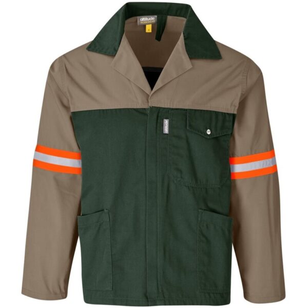 Site Premium Two-Tone Polycotton Jacket - Reflective Arms - Orange Tape - Image 2