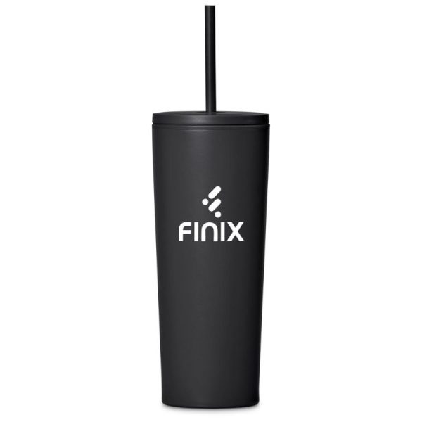 Kooshty Concorde Stainless Steel & Plastic Double-Wall Tumbler & Straw - 720ml - Image 3