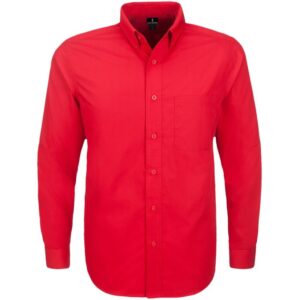 Mens Long Sleeve Preston Shirt - Red