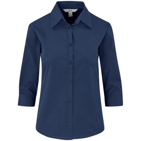 Ladies 3/4 Sleeve Micro Check Shirt - Image 2