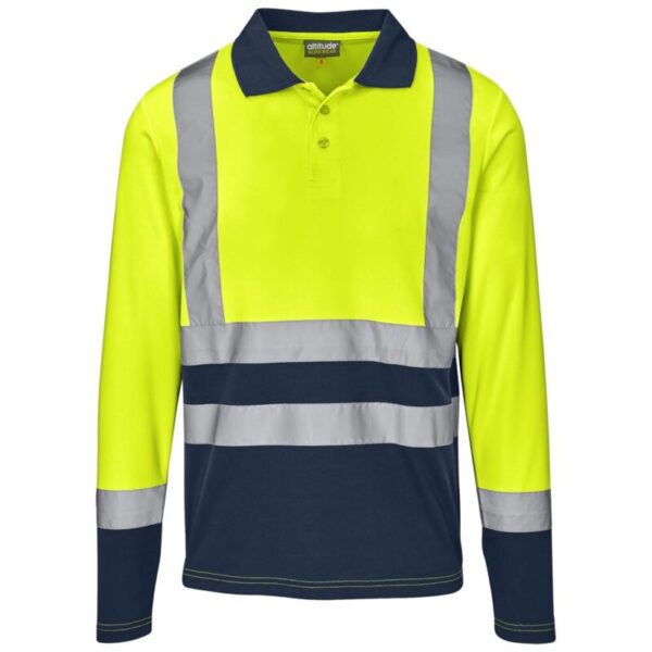 Long Sleeve Surveyor Two-Tone Hi-Viz Golf Shirt - Image 2