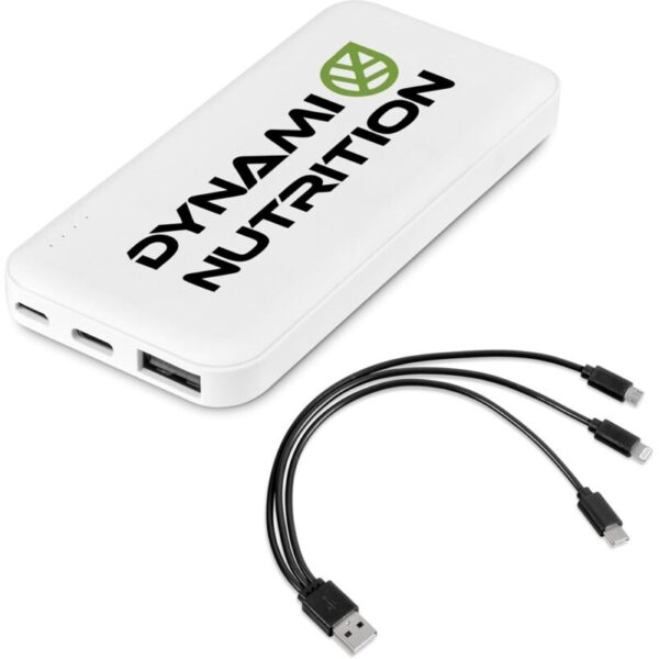 Kingpin White 10 Compact Power Bank – 10,000mAh - Image 4