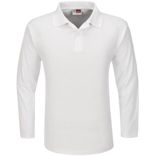 Mens Long Sleeve Boston Golf Shirt - White