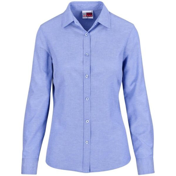 Ladies Long Sleeve Oxford Shirt - Image 2