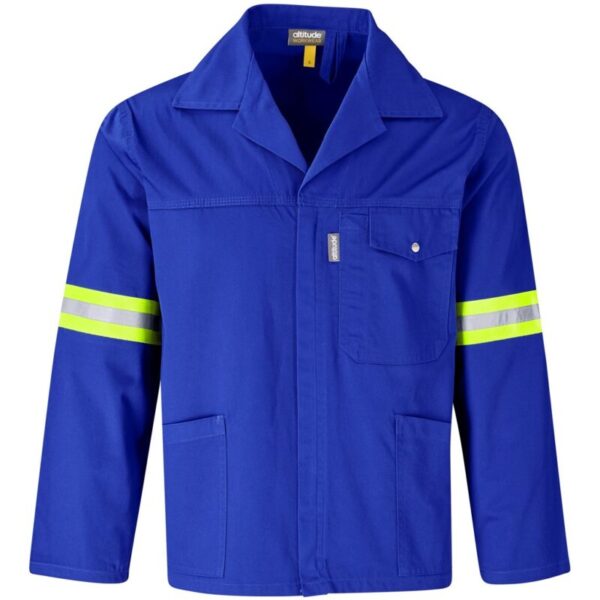 Site Premium Polycotton Jacket - Reflective Arms & Back - Yellow Tape - Image 2